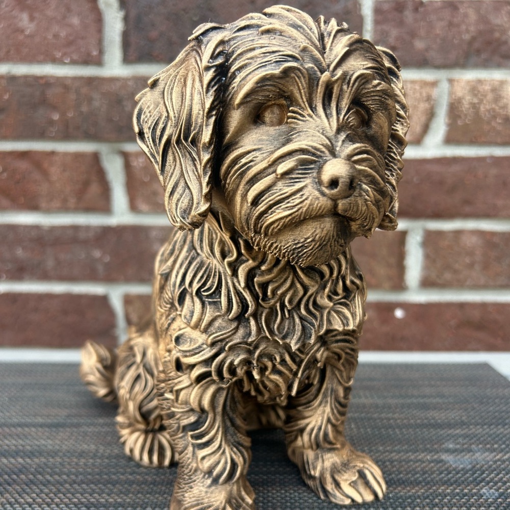 Charming Maltipoo Statue